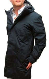 Polo Ralph Lauren RLX Mens Hooded Black Trench Coat Jacket Nylon Large at  Mens Clothing store