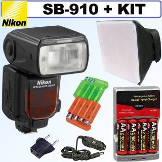 Nikon SB 910 AF Speedlight Flash for Nikon Digital SLR Cameras + Accessory Kit : On Camera Shoe Mount Flashes : Camera & Photo