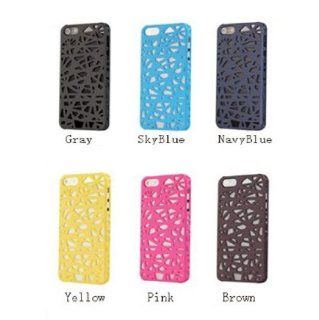MKT 6 colors Rubber Coated Bird Nest case / Skins / Cover for iPhone 4 iPhone 4S AT&T Verizon (Gray, Sky Blue, Navy Blue, Yellow, Hot Pink, Brown): Cell Phones & Accessories