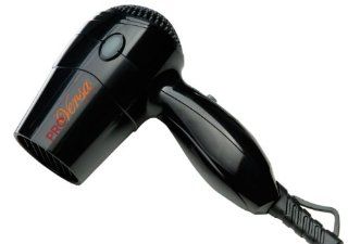 ProVersa JHD71B Micro Turbo Dual Voltage Portable Hair Dryer with 2 Speed and Heat Settings, 1600 Watts, Black Finish : Travel Hair Dryers : Beauty