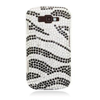 Boundle Accessory for At&t Samsung Focus 2 i667   Zebra Rhinestone Designer Hard Case Protector Cover + Lf Stylus Pen + Lf Screen Wiper: Cell Phones & Accessories