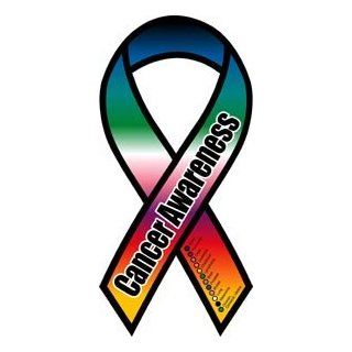 Cancer Awareness Rainbow Ribbon Magnet: Automotive