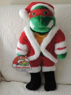 Vintage Teenage Mutant Ninja Turtles Large Christmas Plush: "Santa Raphael" (17"): Toys & Games