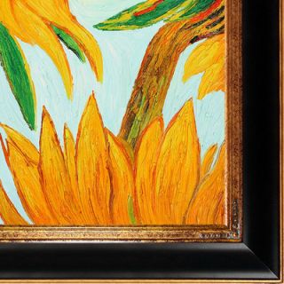 Tori Home Van Gogh Sunflowers (Detail) Hand Painted Oil on Canvas Wall