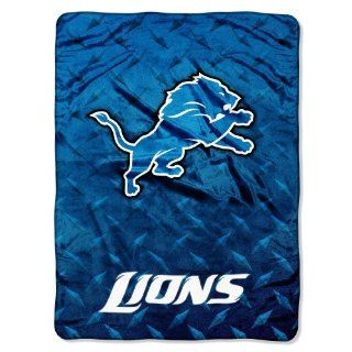 NFL Detroit Lions 60 Inch by 80 Inch Raschel Plush Blanket "Big Burst" Design : Sports Fan Throw Blankets : Sports & Outdoors