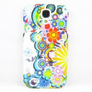 COLOR FLOWER HARD RUBBER BACK CASE COVER SKIN FOR SAMSUNG GALAXY S4 I9500: Cell Phones & Accessories