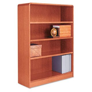 Alera Radius Corner Bookcase, Finished Back, Wood Veneer, 3 Shelf