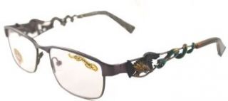 Ed Hardy EHO 702 Mens Designer Eyeglasses   Antique Pewter Gunmetal: Clothing