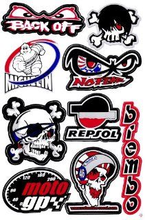 Mixed Nofear Michelin Back Off Repsol Brembo Moto GP Stickers Decals Bike Car ATV Racing Tuning Kit: Everything Else