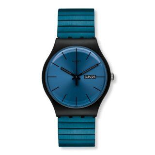 Swatch Blue Resolution Stainless Steel Mens Watch SUOB707A: Swatch: Watches