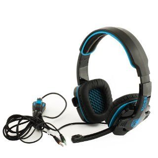 SADES SA 708 Stereo Headset Headband PC Notebook Pro Gaming Headset Blue: Computers & Accessories