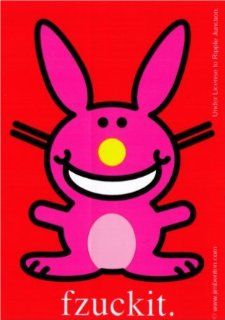 Happy Bunny Fzuckit Sticker Toys & Games