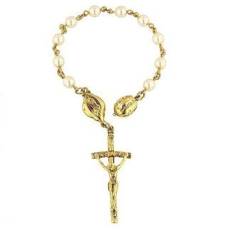 1928 Jewelry Pope John Paul II Commemorative Gold & Simulated Pearls Hand Rosary : Other Products : Everything Else