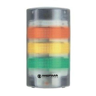 Werma 691 100 55 FlatSIGN Innovative LED Signal Tower with Transparent Housing, 24VDC, Green/Yellow/Red: Tower Stack Lights: Industrial & Scientific