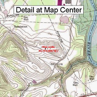 USGS Topographic Quadrangle Map   Blairsville, Pennsylvania (Folded/Waterproof) : Outdoor Recreation Topographic Maps : Sports & Outdoors