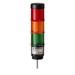 Werma 693 000 55 Kompakt 36 LED Light Signal Tower with 2m Cable, 24VDC, Red/Yellow/Green: Tower Stack Lights: Industrial & Scientific