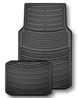 Kraco EC6804BLK ECOpremium Molded Recycled Black Carpet and Rubber Mat Set: Automotive