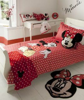 MINNIE MOUSE RED TWIN OFFICIAL LICENSED WALT DISNEY COTTON DUVET QUILT COVER : Duvet Cover Sets : Everything Else