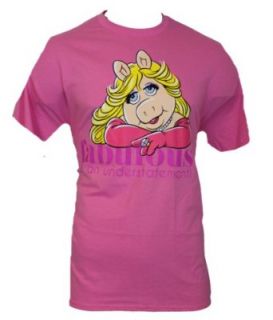 Muppets Mens T Shirt   "Fabulous is an Understatement" Miss Piggy Image (Extra Large) Pink Clothing
