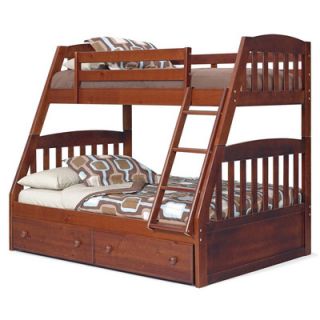 Chelsea Home Twin over Full Standard Bunk Bed with Underbed Storage