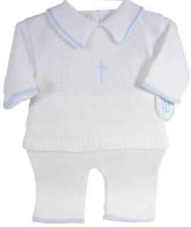 Baby's Trousseau White Boys Christening Two Piece Outfit & Hat 3 months: Clothing