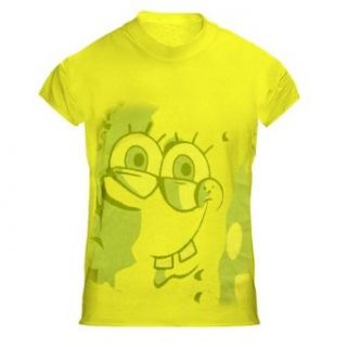 SpongeBob SquarePants Yellow Poster Face T Shirt Size Large: Novelty T Shirts: Clothing