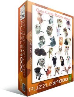 Cat Breeds 1000 Piece Puzzle: Toys & Games