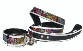 Jodi Head's RJ Cash Petwear Tina Jacquard Dog Collar and Leash, Large, Multicolor : Pet Collars : Pet Supplies