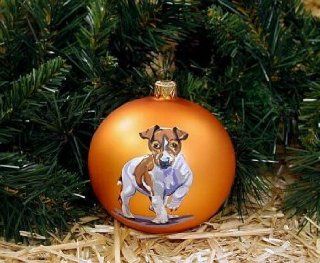 Hand Painted Glass Ornaments Jack Russell (F 707) : Equestrian Equipment : Sports & Outdoors