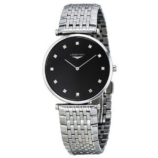 Longines La Grande Classique Diamond Black Dial Mens Watch L4.709.4.58.6: Longines: Watches