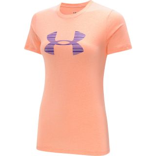 UNDER ARMOUR Womens Charged Cotton Big Logo Short Sleeve T Shirt   Size