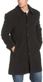London Fog Men's Italian Wool Blend Single Breasted Top Coat, Black, 48 Long at  Mens Clothing store: Outerwear