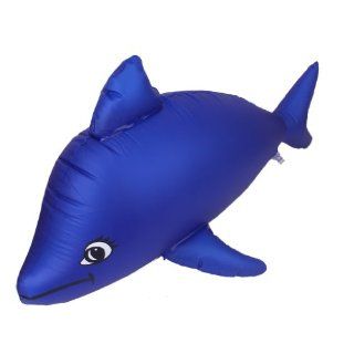 Children Inflatable Dolphin Beach Toy Deep Blue, Great for Birthday Christmas Halloween Party Toys & Games