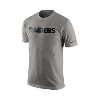 NIKE Mens Oaklands Raiders Wordmark Short Sleeve T Shirt   Size: Xl, Dk.grey