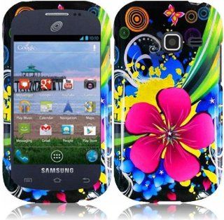 Samsung Galaxy Centura S738C ( Straight Talk , Net10 , Tracfone ) Phone Case Accessory Terrific Flower Hard Snap On Cover with Free Gift Aplus Pouch: Cell Phones & Accessories