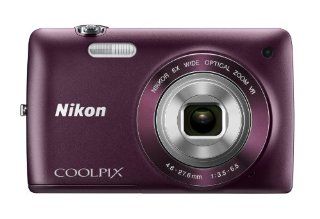 Nikon COOLPIX S4300 16 MP Digital Camera with 6x Zoom NIKKOR Glass Lens and 3 inch Touchscreen LCD (Plum) : Point And Shoot Digital Cameras : Camera & Photo