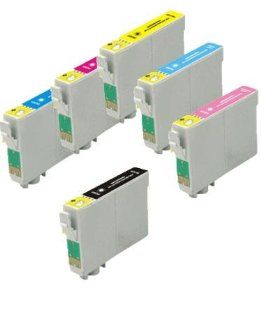 6 Pack Ink Cartridges for Artisan 700, 710, 725, 730, 800, 810, 835, 837 (T098 / T099  BK, C, M, Y, LC, LM): Office Products
