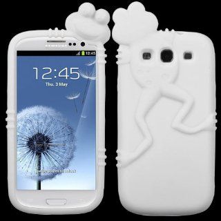 Samsung Galaxy S 3 III / S3 / i747 i 747 / L710 L 710 White Toad Frog Peeking Pets Design Silicone Skin Soft Gel Snap On Protective Cover Case Cell Phone: Cell Phones & Accessories