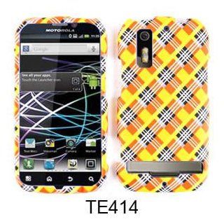 Cell Phone Snap on Case Cover For Motorola Photon 4g / Electrify Mb855    Smooth Finish With Colorful Floral Or Checkered Print: Cell Phones & Accessories