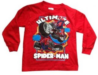 SPIDERMAN   Ultimate Spider Man   Adorable Red Longsleeve Toddler T shirt   size 5T: Clothing