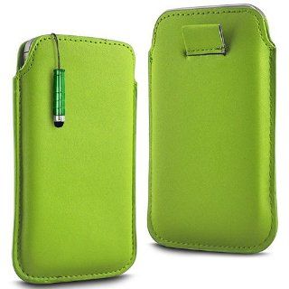 N4U Accessories Green Premium Pu Leather Pull Flip Tab Case Cover Pouch & High Sensitive Mini Stylus Pen For Orange Stockholm: Cell Phones & Accessories