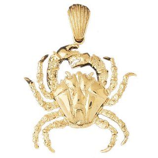 14K Gold Charm Pendant 11.6 Grams Nautical>Crabs732 Necklace: Jewelry