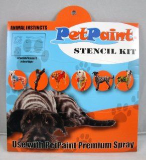 PetPaint Animal Instincts Stencil Kit for Pets, Leopard/Cheetah/Zebra/Tiger: Pet Supplies