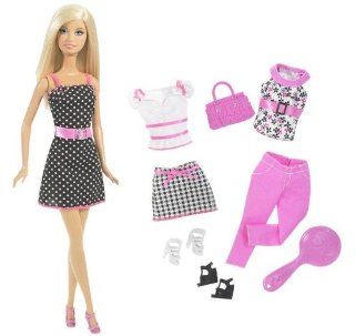 Barbie  Doll & Pink Fashion Set: Toys & Games