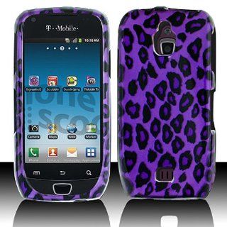 Purple Leopard Hard Cover Case for Samsung Exhibit 4G SGH T759: Cell Phones & Accessories