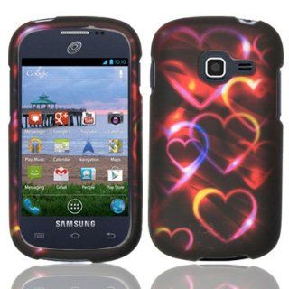 For Samsung Galaxy Centura S738C Hard Design Cover Case Colorful Hearts Accessory: Cell Phones & Accessories