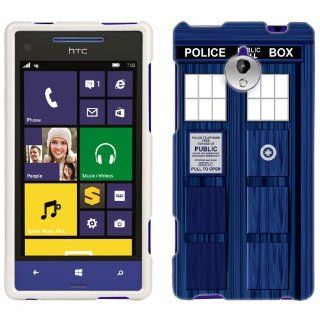 HTC 8XT British Blue Police Box Phone Case Cover Cell Phones & Accessories