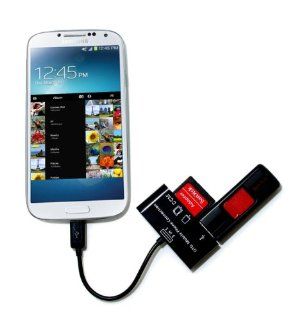 Compatibe with Samsung Galaxy S4 S3 Micro USB Host OTG Cable Card Reader   Micro USB B/Male to USB2.0 A/Female OTG Host Cable for Samsung Galaxy Note 2 3(Black): Cell Phones & Accessories