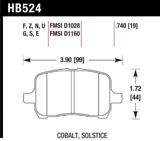 Hawk Performance HB524F.740 HPS Performance Ceramic Brake Pad: Automotive
