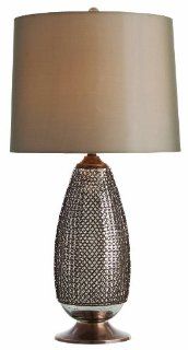 Arteriors DK42046 766 Chainmail Tall Antique Brass/Distressed Mercury Glass Lamp   Table Lamps  